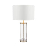 Laura Ashley Harrington Large Table Lamp Antique Brass and Glass With Shade